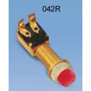 อุปกรณ์เรือ - [TMC-042-R] - PUSH BUTTON SWITCH W/ RED RUBBER CAP - ปุ่มสวิทซ์แตร หัวแดง