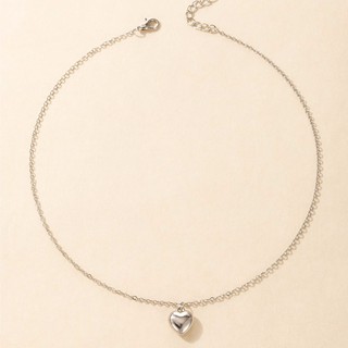 Silver heart charm necklaces สร้อยคอเงินจี้หัวใจ