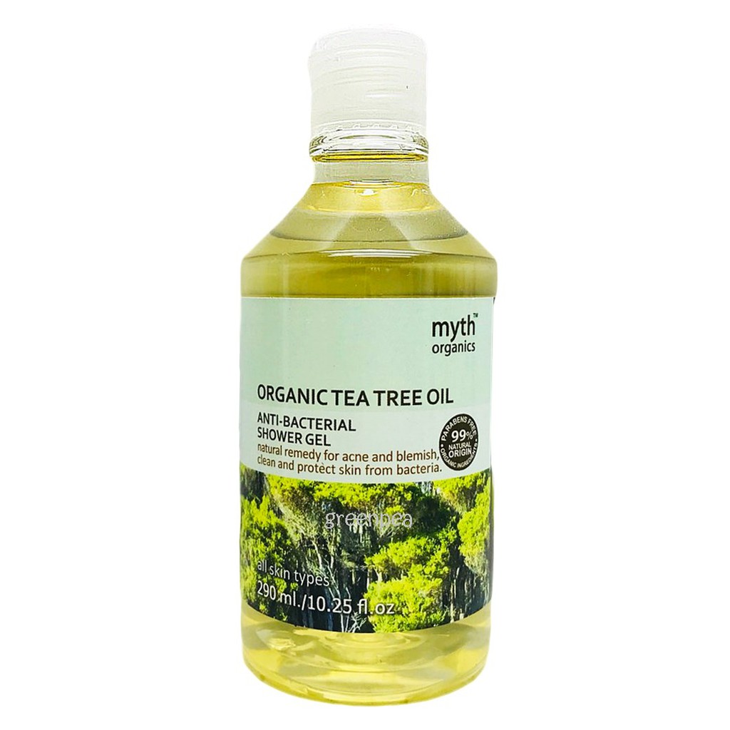Myth (สบู่เหลว) สบู่เหลว ออร์แกนิคทีทรีออยล์  290 มล./Organic Tea tree oil Anti bacteria Shower gel  Myth 290 ml