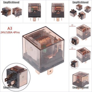 Emprichhood รีเลย์ควบคุมรถยนต์ 12/24 v 100 a 4/5 pin spdt