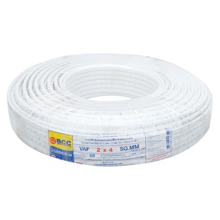 สายไฟ VAF-GRD สายไฟ VAF-G BCC 2x4/4 SQ.MM 100 ม. สีขาว สายไฟ งานระบบไฟฟ้า ELECTRIC WIRE VAF-G BCC 2X4/4 SQ.MM 100M WHITE