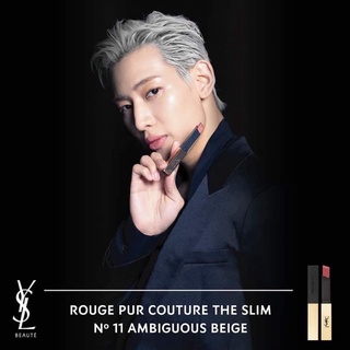 🔥YSL ฉลากไทย/พร้อมส่ง YSL ROUGE PUR COUTURE THE SLIM เบอร์ 11 ลิปเหลี่ยมเนื้อแมตต์นุ่ม