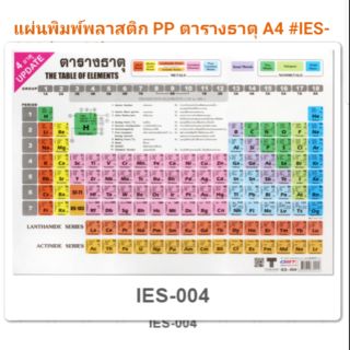 ตารางธาตุ พลาสติก ขนาด A4