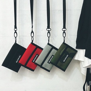 myspacefashion (MY1721) กระเป๋าสตางค์ใบสั้น HEYMISTER มีสายคล้องคอ ใส่บัตร,เหรียญ,ธนบัตร มี 5 สี