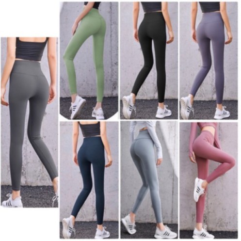 กางเกงโยคะขายาว กางเกงเลกกิ้ง กางเกงออกกำลังกายผู้หญิงเป้าไม่ยิ้มแบบไร้ตะเข็บหน้าเป้าเก็บสัดส่วน  MT20