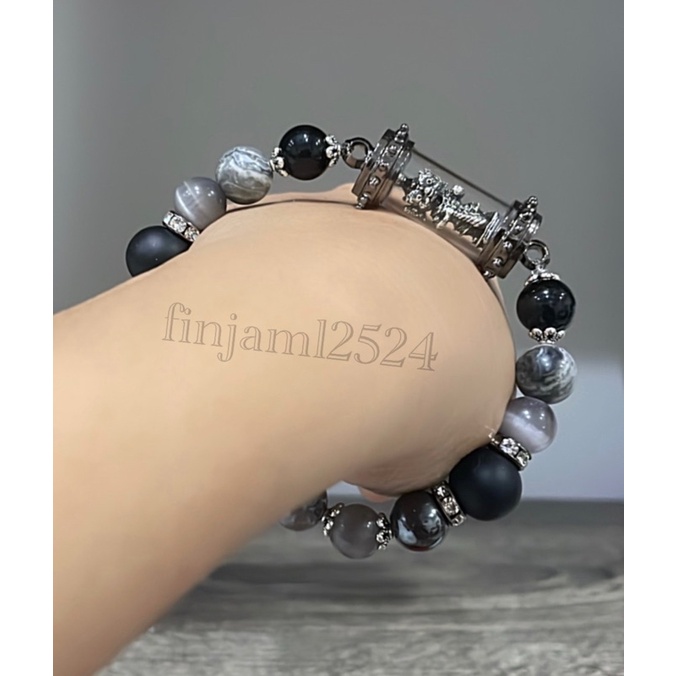 🔛สร้อยข้อมือกุเวรน้อยร้อยล้่าน รุ่น2 [ผ่านพิธีแล้ว][ตะกรุดกันน้ำ] เสริมทรัพย์ ค้าขาย ป้องกันภูติผี คุณไสย