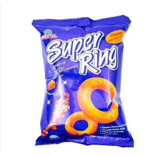 Super Ring ซุปเปอรริง ห่อเล็กขนาด14กรัม ขนมข้าวโพดโร่ยด้วยชีทเน้นๆ ขายเป็นคู่