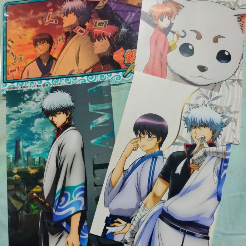 โปสการ์ด เซ็ต 4 รูปภาพ อนิเมะ กินทามะ การ์ตูน ญี่ปุ่น JAPAN Anime Gintama Manga Cartoon postcard Pho