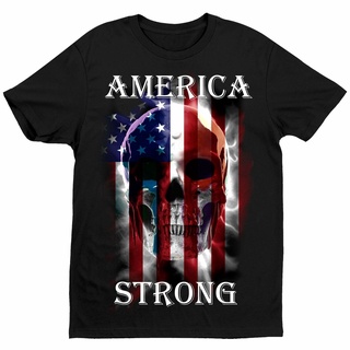 เสื้อยืด ผ้าฝ้าย 100% พิมพ์ลาย America Strong By Daveed Benito สําหรับผู้ชายS-5XL