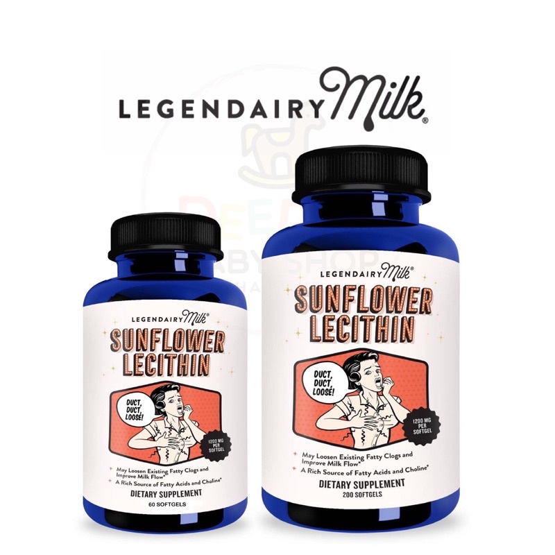 ของแท้  วิตามินป้องกันและบรรเทาอาการท่อน้ำนมอุดตัน Legendairy Milk Organic Sunflower Lecithin