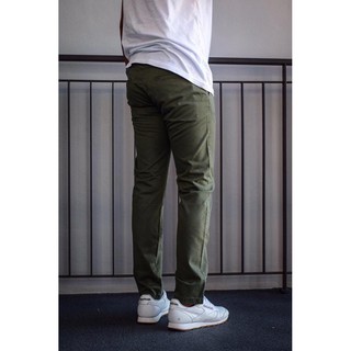 กางเกง Pinion- “Chino Pants 10oz” สีเขียวเทา