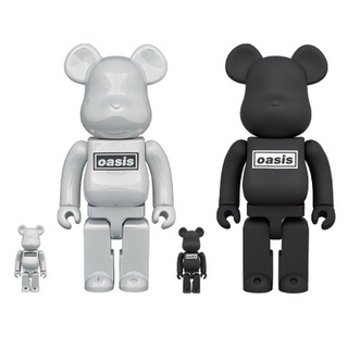 Be@rbrick OASIS (White Chrome + Black Rubber Coating) 100% &amp; 400%