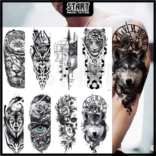 【Start Magic Tattoo】สติกเกอร์รอยสักชั่วคราว กันน้ํา ติดทนนาน 2 สัปดาห์ 210 มม. × 115 มม. 120