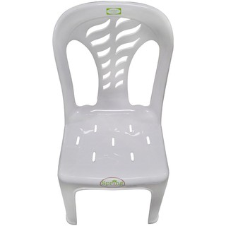 Chair table SPRING BACKREST FT-243A WHITE 4LEGS CHAIR Outdoor furniture Garden decoration accessories โต๊ะ เก้าอี้ เก้าอ