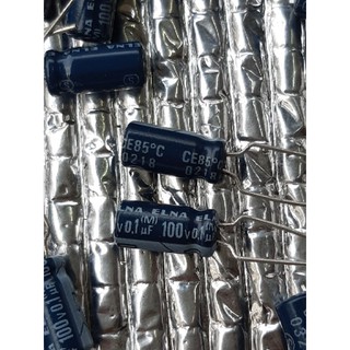 Elna 0.1uf 100v capacitor ตัวเก็บประจุ คาปาซิเตอร์