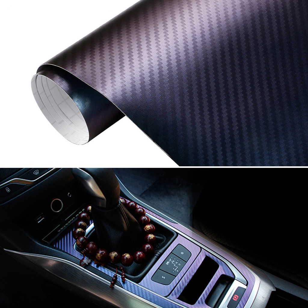 30x100 ซม. Chameleon 3D คาร์บอนไฟเบอร์ไวนิลฟิล์มรถสติกเกอร์รถจักรยานยนต์โทรศัพท์ Decal