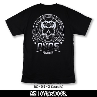 Overdose T-shirt เสื้อยืดคอกลม สีดำ รหัส BC-04-2โอเวอโดส)