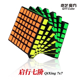 Qiyi รูบิคปริศนา 7x7 ความเร็ว 7x7x7 สีดํา และสติกเกอร์ 3D สีดํา