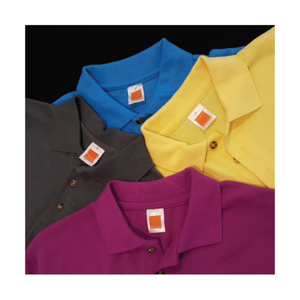 OREN SPORT Unisex Men Women Plain Polo Tee - Orange/Light Blue/Pink ...