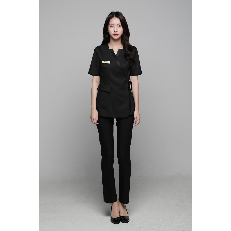 ร้านเสริมสวยคุณภาพสูง SPA Uniform Beautician Overalls Maid Staff Uniform Hotel Jewelry Shop Workwear