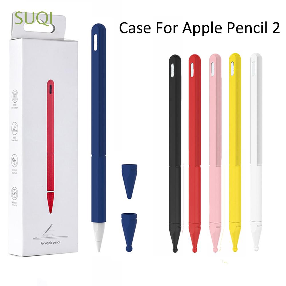 Suqi เคสซิลิโคน ปากกาสไตลัส แบบพกพา หลากหลายสี สำหรับ Apple Pencil 2nd