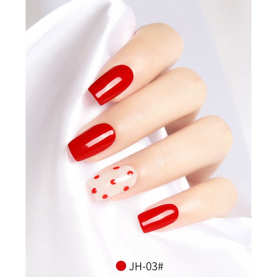 AS สีเจล สีทาเล็บ โทนแดง แดงเลือดนก JH 01-12 15ml. - รูปที่ 2
