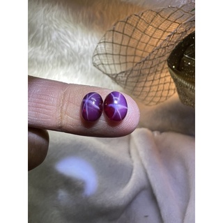 purple Star 8x6mm 2 pieces