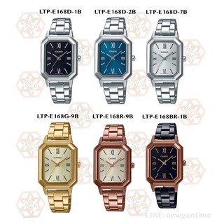 ใหม่นาฬิกาผู้หญิง Casio LTP-E168D-1B/LTP-E168D-2B/LTP-E168D-7B/LTP-E168G-9B/LTP-E168R-9B/LTP-E168RB-1B