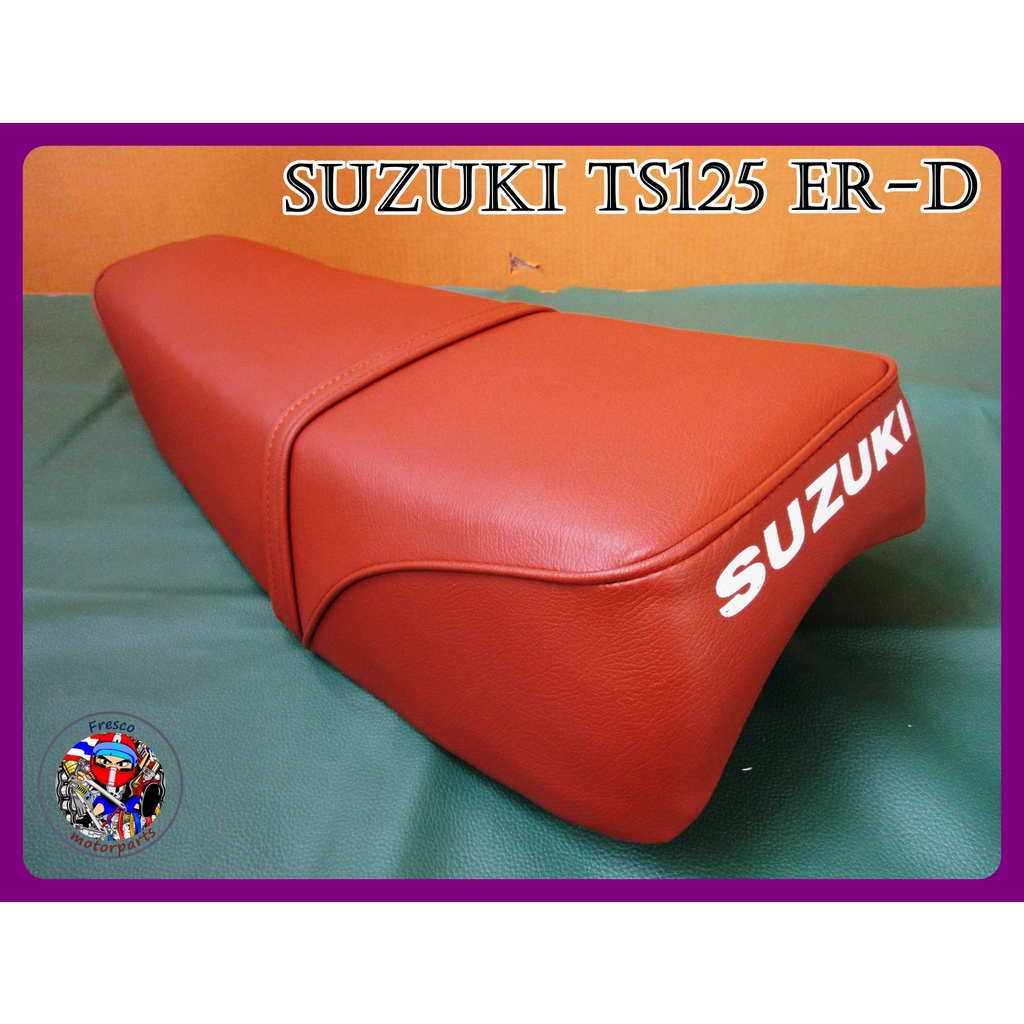 เบาะรถมอเตอร์ไซค์ สีน้ำตาล   - SUZUKI TS125 ER-D Brown Seat Complete