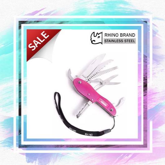 มีดพับอเนกประสงค์ NO.140 Pink Rhino Brand