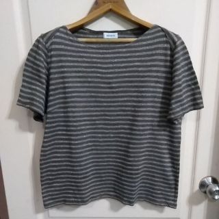เสื้อแขนสั้นสัน้ำตาลลายทาง ป้ายEnsuite
