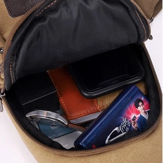 (w159)กระเป๋าคาดอก มี5ช่อง ผ้าหนาใบใหญ่ ผ้าผ้าแคนวาสแท้ vgetbag