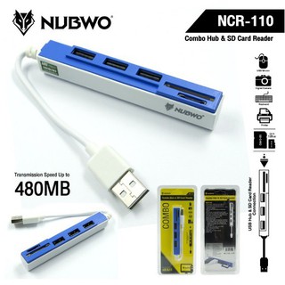 Nubwo Hub USB2.0 3Port+Reader (NCR-110)