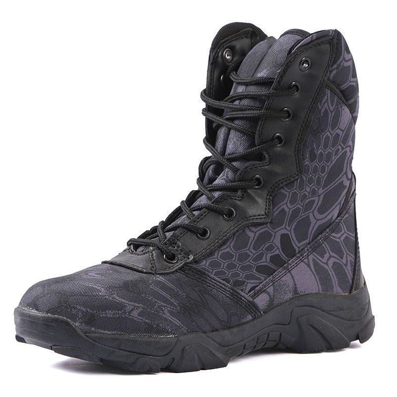 Camouflage รองเท้ายุทธวิธีกีฬากลางแจ้งทหาร Combat ขนาด 37-46