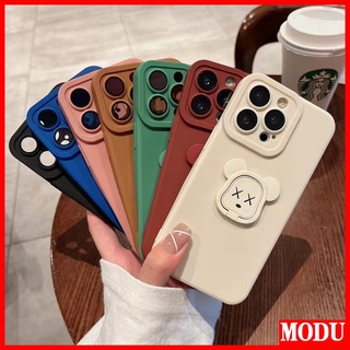 Modu เคสโทรศัพท์มือถือ ซิลิโคน TPU กันกระแทก ลายหมีน่ารัก พร้อมขาตั้ง สําหรับ INFINIX Note HOT 11 11S 10 10T Pro PLAY Lite SMART 5 X688C X688B X657