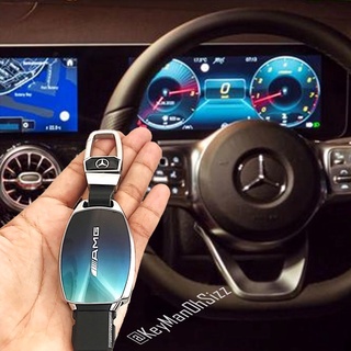 เคสรีโมทรถ Mercedes-Benz GLA 250 AMG 2021ทำด้วยโลหะ Alloy สีเงินด้าน Matte Silver ปกป้องรีโมทรถให้ดูใหม่อยู่ตลอดเวลา