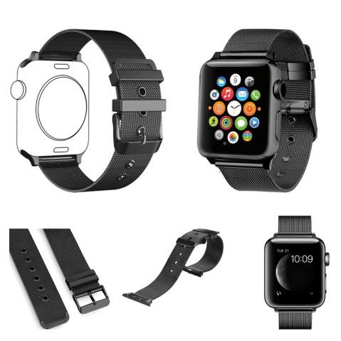 [ส่งต่อ] Milanese loop strap for apple watch 42mm,44mm iWatch series 5 4 band apple watch bracelet Stain