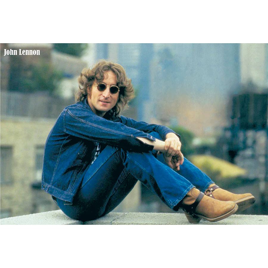 โปสเตอร์ รูปถ่าย นักร้อง จอห์น เลนนอน John Lennon (1957-80) POSTER 23”x34” Inch English Rock POP the