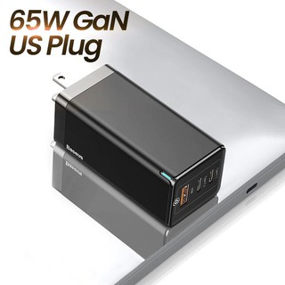 Baseus ปลั๊กชาร์จ GAN 65W USB C ชาร์จเร็ว Charger Fast Quick Charge 4.0 3.0 QC4.0 QC PD3.0 PD USB-C Type C Fast charge