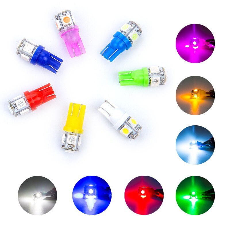 T10 หลอดไฟ Led 5 Smd 5050 Led 194 168 W5W Led สําหรับติดป้ายทะเบียนรถยนต์ 1 ชิ้น