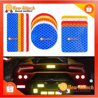 New Alitech Reflective Car Stickers แผ่นสะท้อนแสงสำหรับติดรถยนต์ 1 ชิ้น