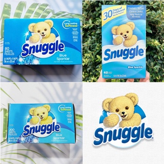 แผ่นอบผ้า กลิ่นบลูสปาร์คเคิล Fabric Softener Dryer Sheets Blue Sparkle (Snuggle®) แผ่นหอม แผ่นหอมอบผ้า