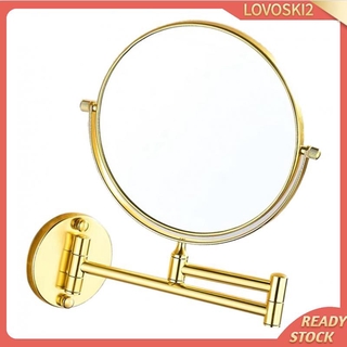 [LOVOSKI2] Wall Mount Makeup Beauty Mirror Double Sided Folding Swivel 10X Magnifying Mirror JBZf