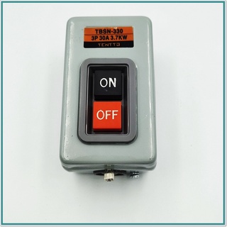 TYPE:TBSN-310/315/330,TBSY-315/330 PUSH BUTTON SWITCH สวิตช์กล่องเหล็กกดจม,ติดลอยและแบบฝัง ON-OFF 3P 10A 15A 30A