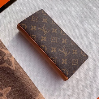 พรี​ ราคา3000 Lv louis vuitton BRAZZA ​หนังแท้กระเป๋าสตางค์ แบรนด์เนน กระเป๋า​บัตรผู้ชาย