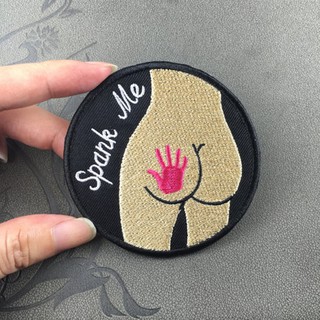 DIY Funny Spank Me Patch Iron/Sew on Badge Clothes Bag Hat Applique