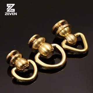 ลูกบอลทองเหลือง Chicago Stud Screw Rivets เล็บหมุนได้ D แหวนกระเป๋าสตางค์หัวเข็มขัด Handle Connector DIY อุปกรณ์เสริม