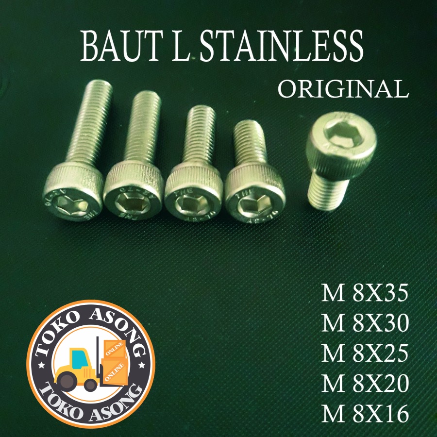 สแตนเลส L-BOLT M8***