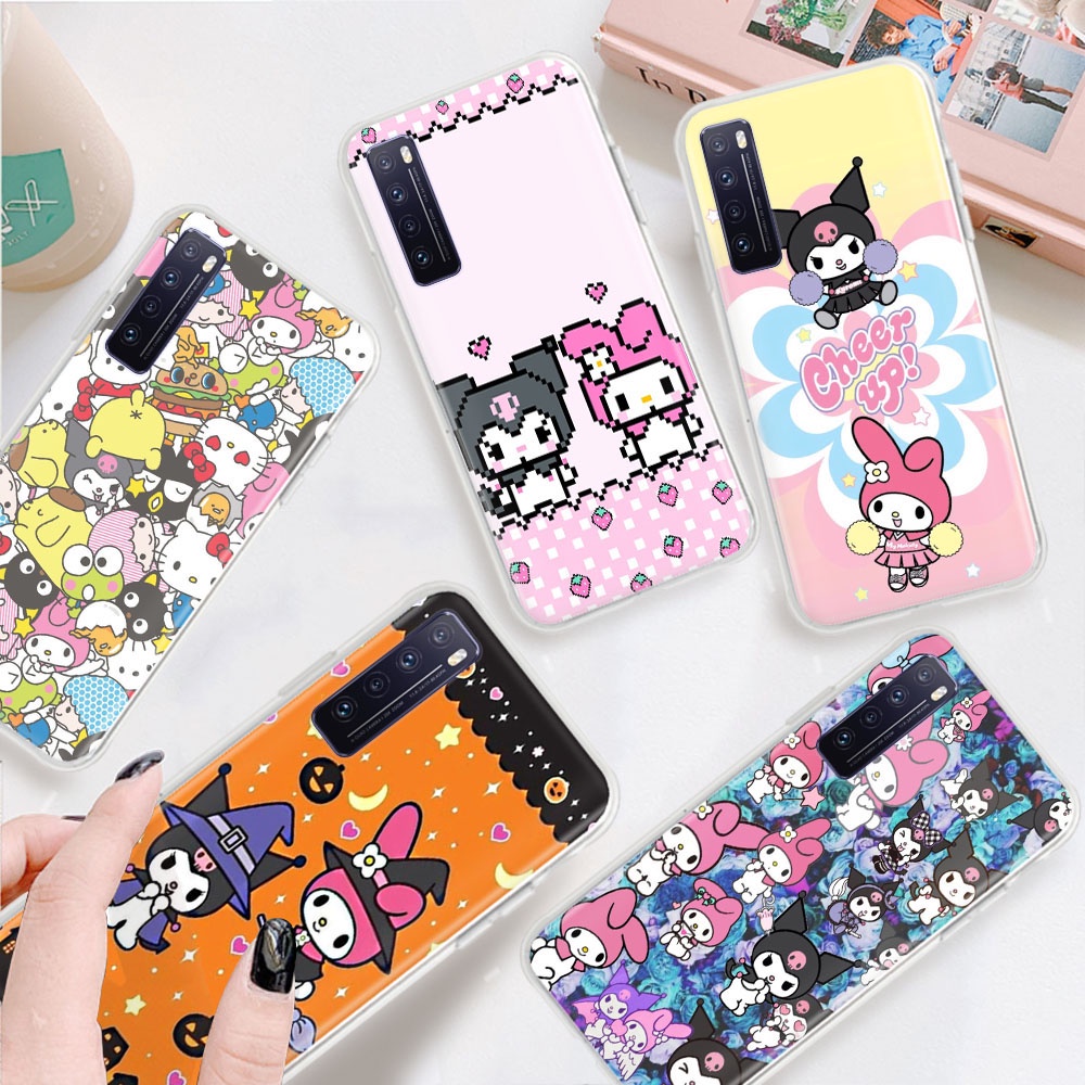 กรณีโปร่งใสสําหรับ OPPO Reno 5Z 5F 5 Lite A54 A74 A94 A95 Pro TB84 My Melody Kuromi ฝาครอบ