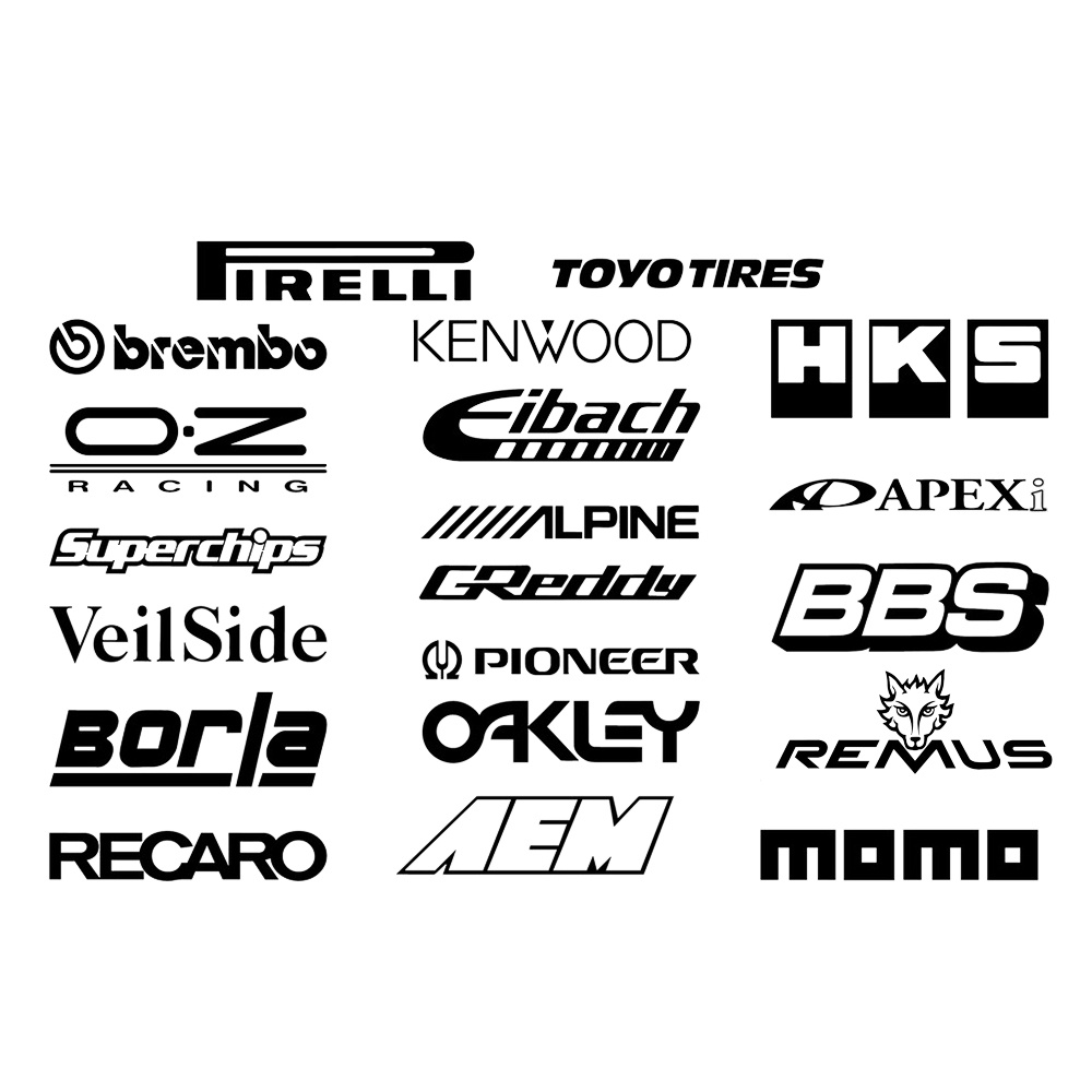 สติ๊กเกอร์สติ๊กเกอร์รถแข่ง Sponsors Batch 2 ขายต่อชิ้นเท่านั้น 20 ซม./8in กว้างแต่ละหนึ่ง